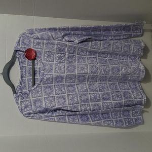 Croft and Barrow ladies minky soft long sleeve purple pajama top